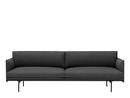 Outline Sofa, 3 Seater, Fabric Remix 163 - Grey