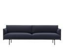 Outline Sofa, 3 Seater, Fabric Vidar 554 - Black blue