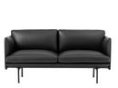 Outline Studio Sofa, Leather black