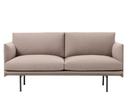 Outline Studio Sofa, Fabric Fiord rose
