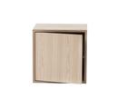 Stacked Storage System, M (43,6 x 43,6 x 35 cm), With door, Oak