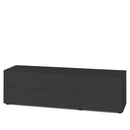 Nex Pur Box 2.0 with drawers and doors, 48 cm, H 50 cm x B 180 cm (with door and two drawers), Graphite