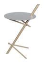 Details Nils Holger Moormann Minimato side table Minimato side table, Aluminium silver anodised, Untreated ash