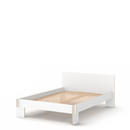 Siebenschläfer, 140 x 200 cm, With headboard, White, With rollable slatted base