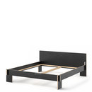 Siebenschläfer, 180 x 200 cm, With headboard, Black, Without slatted base