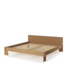 Siebenschläfer, 200 x 200 cm, With headboard, MDF natural, With rollable slatted base