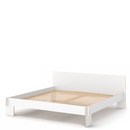 Siebenschläfer, 200 x 200 cm, With headboard, White, With rollable slatted base