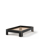 Tagedieb, 120 x 200 cm, Without headboard, FU (plywood, birch) black, Anthracite, With rollable slatted base