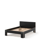 Tagedieb, 160 x 200 cm, With headboard, FU (plywood, birch) black, Anthracite, With rollable slatted base