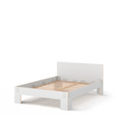 Tagedieb, 160 x 200 cm, With headboard, FU (plywood, birch) white, Light grey, With rollable slatted base