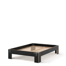 Tagedieb, 160 x 200 cm, Without headboard, FU (plywood, birch) black, Anthracite, With rollable slatted base