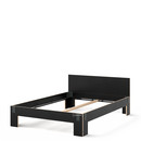 Tagedieb, 160 x 220 cm, With headboard, FU (plywood, birch) black, Anthracite, Without slatted base