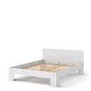 Tagedieb, 180 x 200 cm, With headboard, FU (plywood, birch) white, Light grey, With rollable slatted base