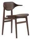 Buffalo Dining Chair, Dark smoked oak, Dunes leather dark brown