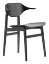 Buffalo Dining Chair, Black lacquered oak, Without seat cushion