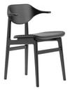 Buffalo Dining Chair, Black lacquered oak, Dunes leather anthracite