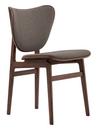 Elephant Dining Chair, Dark smoked oak, Wool fawn