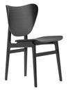 Elephant Dining Chair, Black lacquered oak, Without seat cushion