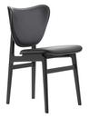 Elephant Dining Chair, Black lacquered oak, Dunes leather anthracite