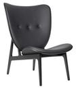 Elephant Lounge Chair, Dunes leather anthracite, Black stained oak