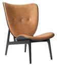 Elephant Lounge Chair, Dunes leather camel, Black stained oak