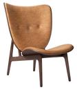 Elephant Lounge Chair, Dunes leather camel, Dark stained oak