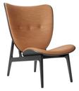 Elephant Lounge Chair, Dunes leather cognac, Black stained oak