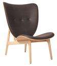 Elephant Lounge Chair, Dunes leather dark brown, Natural oak