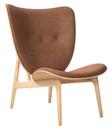 Elephant Lounge Chair, Dunes leather rust, Natural oak