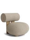 Hippo Lounge Chair, Bouclé Wool sand, Natural oak