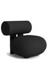 Hippo Lounge Chair, Fabric Hallingdal charcoal, Black lacquered oak