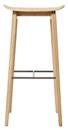 NY11 Bar Stool, Bar version: seat height 75 cm, Natural oak, Without seat cushion