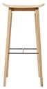 NY11 Bar Stool, Bar version: seat height 75 cm, Natural oak, Without seat cushion