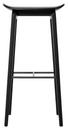 NY11 Bar Stool, Bar version: seat height 75 cm, Black stained oak, Without seat cushion