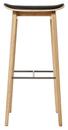 NY11 Bar Stool, Bar version: seat height 75 cm, Natural oak, Ultra leather black