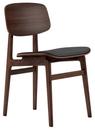 NY11 Dining Chair Leather, Dark stained oak, Premium leather black