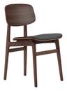 NY11 Dining Chair, Dark smoked oak - Ultra leather black