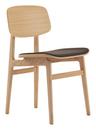NY11 Dining Chair, Natural oak - Dunes leather dark brown