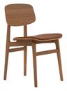 NY11 Dining Chair, Light smoked oak - Dunes leather rust