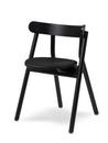 Oaki Dining Chair, Black painted oak, With seat pad