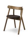 Oaki Dining Chair, Smoked oak, With seat pad
