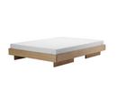 Zians Bed, 160 x 200 cm (Medium), Without headboard, Waxed oak