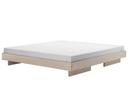 Zians Bed, 200 x 200 cm (XLarge), Without headboard, Waxed oak with white pigment