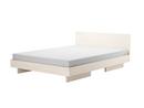 Zians Bed, 160 x 200 cm (Medium), With headboard, Waxed ash with white pigment