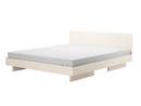 Zians Bed, 180 x 200 cm (Large), With headboard, Waxed ash with white pigment