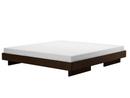 Zians Bed, 200 x 200 cm (XLarge), Without headboard, Waxed walnut