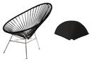 Acapulco Chair Stainless Steel, Black