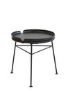 Centro Stool / Side Table, Black, With black tray