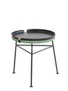 Centro Stool / Side Table, Sea green, With black tray