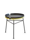 Centro Stool / Side Table, Yellow, With black tray